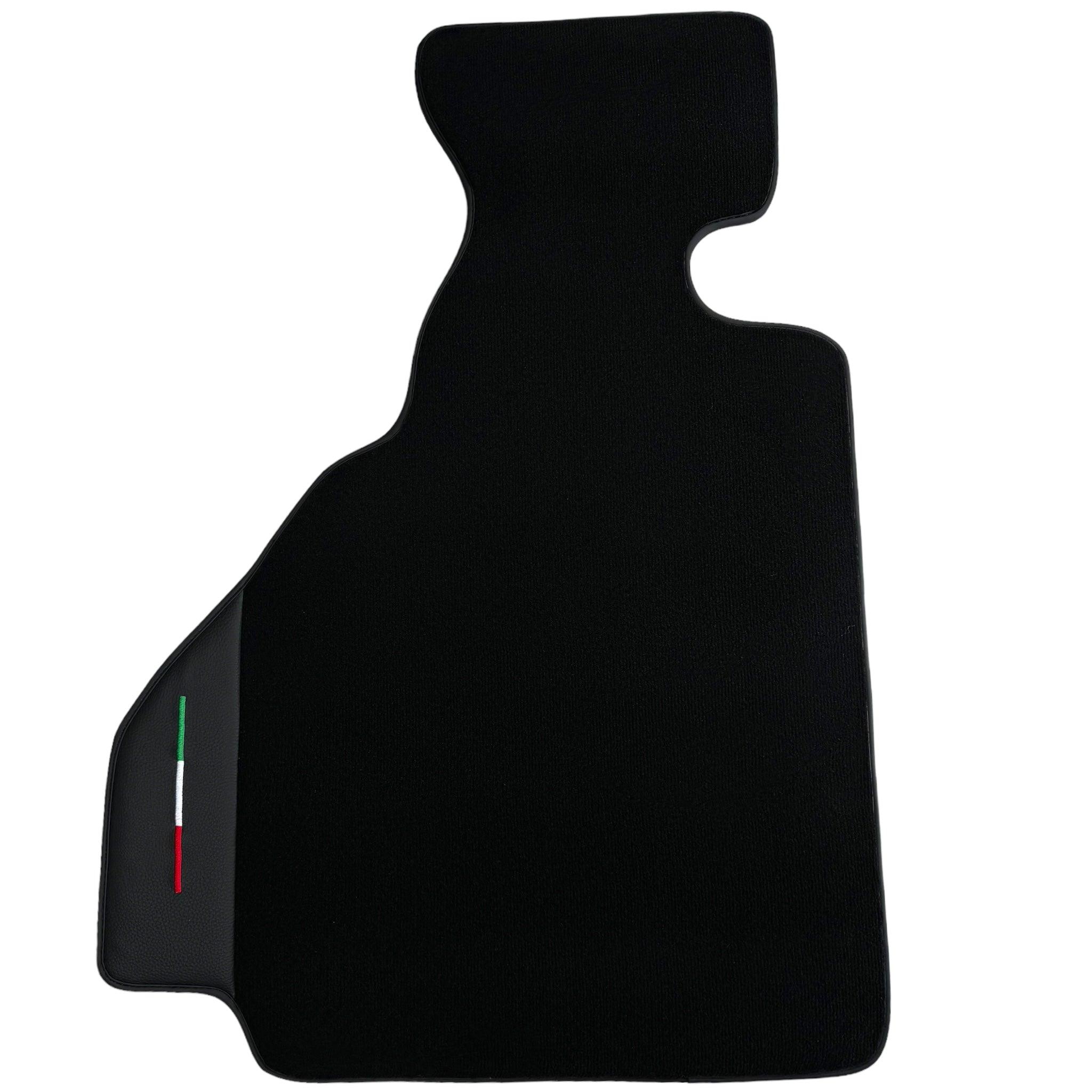 Black Floor Mats for Ferrari 348 TS (1989-1995) with Leather | Italian Edition - AutoWin