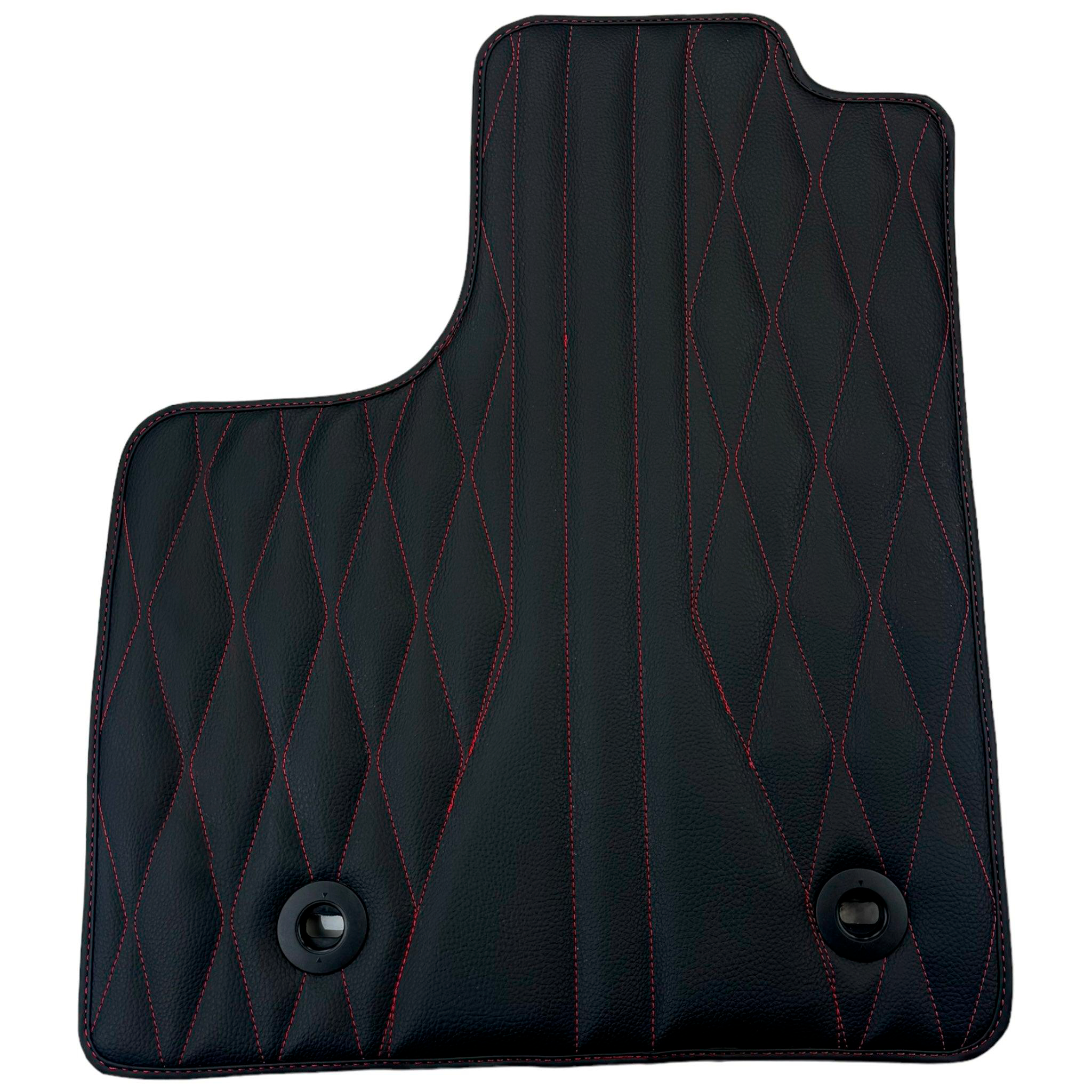 Leather Floor Mats for Lexus LC (2017-2024) with Red Stitching