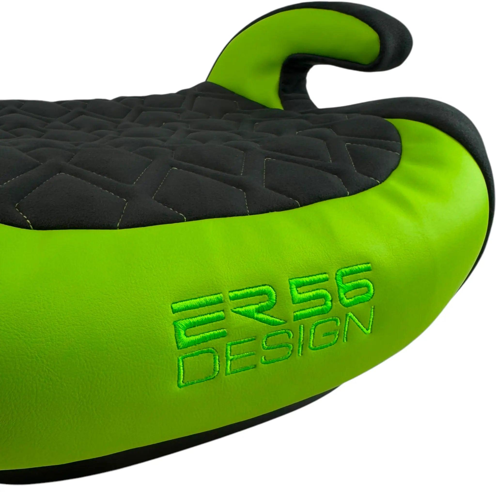 Alcantara Leather Backless Car Seat for Kids with Green Leather by ER56 Design