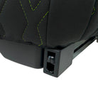 Alcantara Leather Backless Car Seat for Kids with Green Leather by ER56 Design