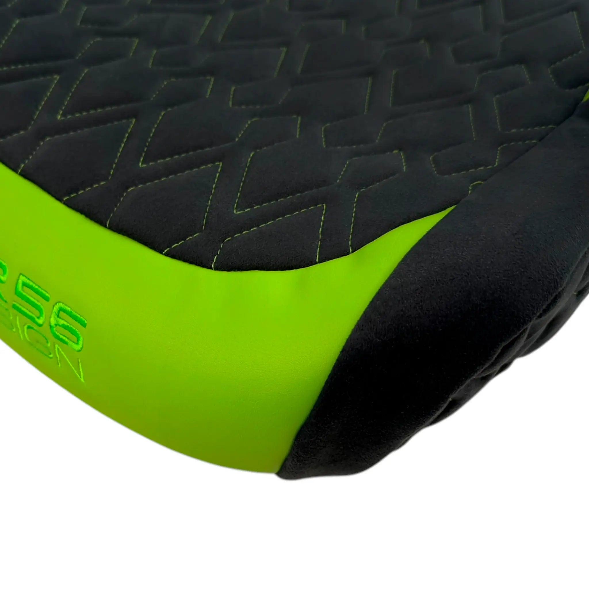 Alcantara Leather Backless Car Seat for Kids with Green Leather by ER56 Design