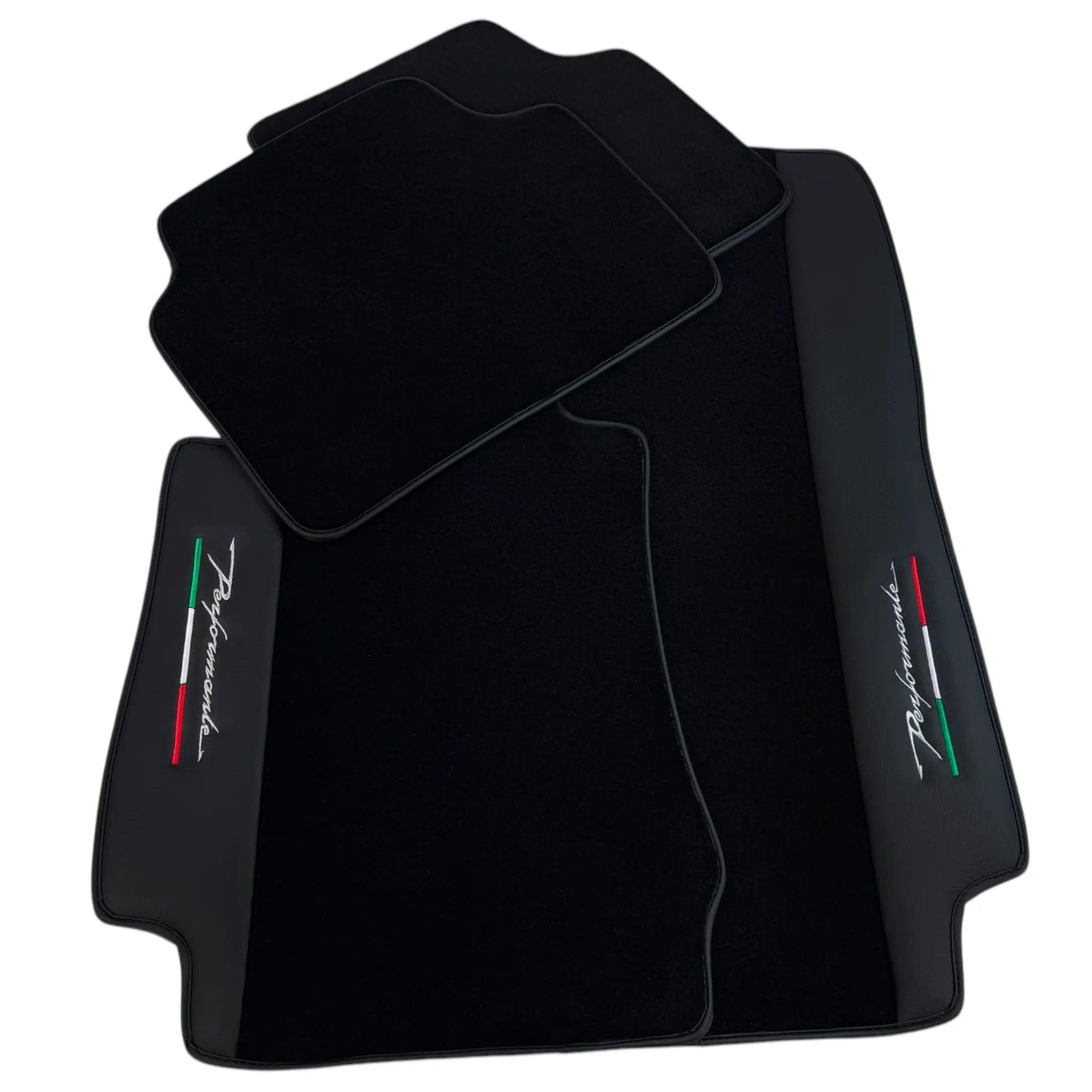 Black Floor Mats for Alfa Romeo Giulia (2016-2024) Rear Wheel Drive | Performante