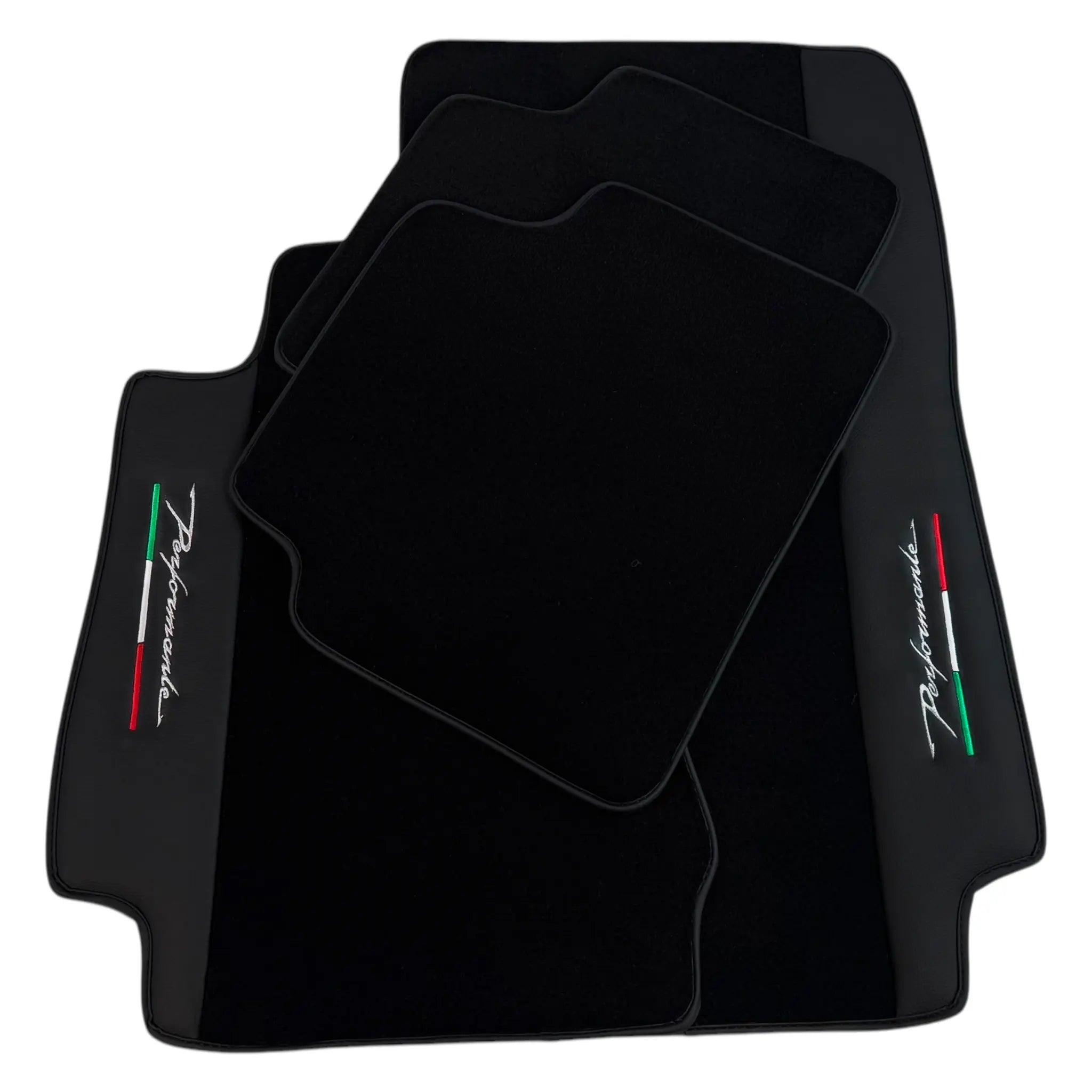 Black Floor Mats for Alfa Romeo Giulia (2016-2024) Rear Wheel Drive | Performante