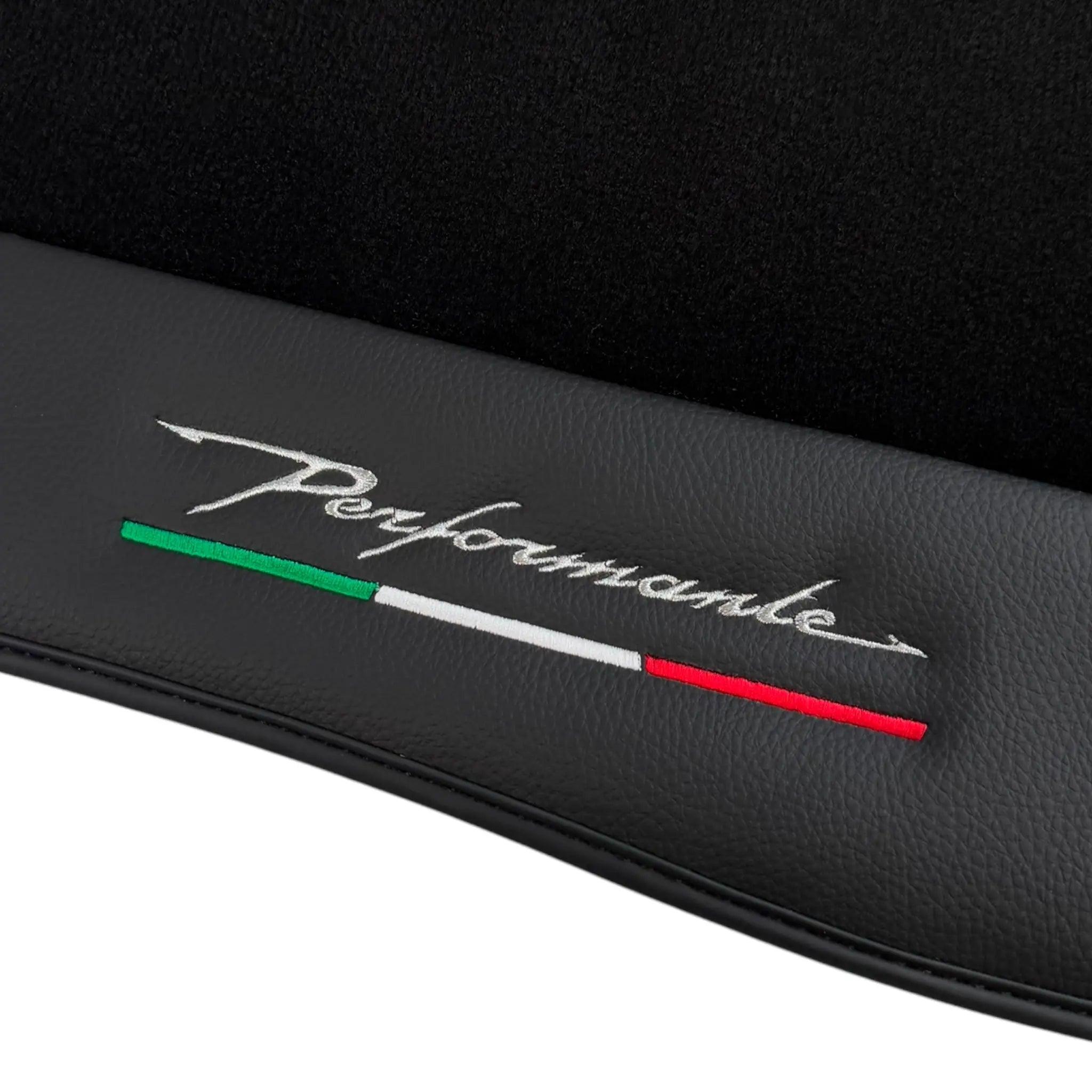 Black Floor Mats for Alfa Romeo Giulia (2016-2024) Rear Wheel Drive | Performante