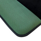 Black Floor Mats for BMW 5 Series G30 | Green Leather Borders