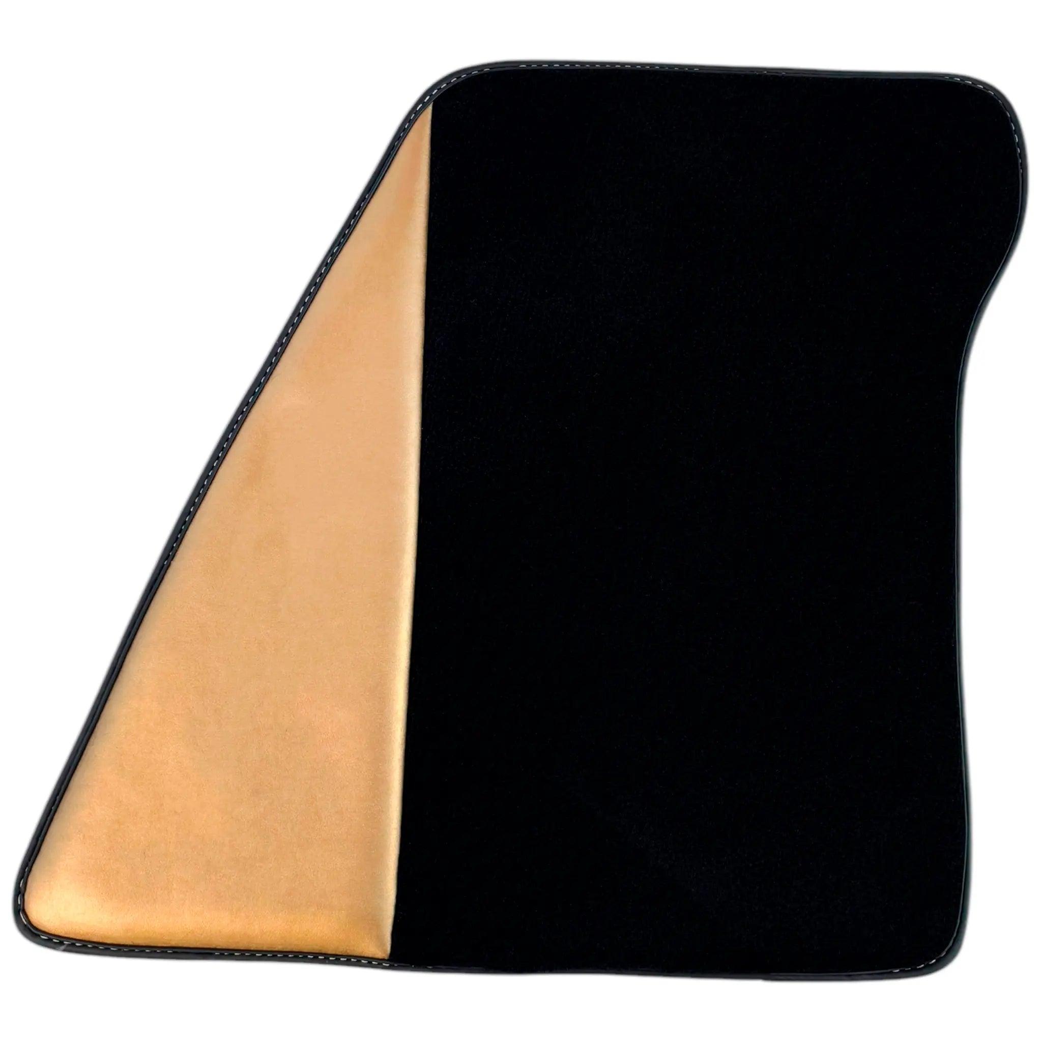 Black Floor Mats for Ferrari 296 GTB (2022-2024) with Gold Leather