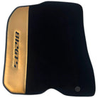 Black Floor Mats for Ferrari 812 GTS (2019-2023) with Gold Leather