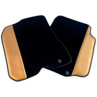 Black Floor Mats for Ferrari 812 GTS (2019-2023) with Gold Leather