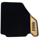 Black Floor Mats for Ferrari F430 (2004-2009) with Gold Leather