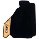 Black Floor Mats for Ferrari F430 (2004-2009) with Gold Leather