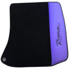 Black Floor Mats for Ferrari Roma (2021-2024) with Purple Leather