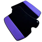 Black Floor Mats for Ferrari Roma (2021-2024) with Purple Leather