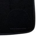 Black Floor Mats for Rolls Royce Cullinan (2018–2025) with Green Leather Borders