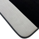 Black Floor Mats for Rolls Royce Phantom Drophead Coupe 2007-2016 with Gray Leather Borders