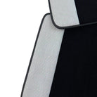 Black Floor Mats for Rolls Royce Shadow 1965-1977 with Gray Leather Borders