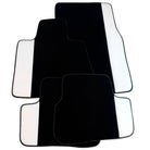 Black Floor Mats for Rolls Royce Spectre (2023-2024) with White Leather