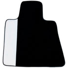 Black Floor Mats for Rolls Royce Spectre (2023-2024) with White Leather