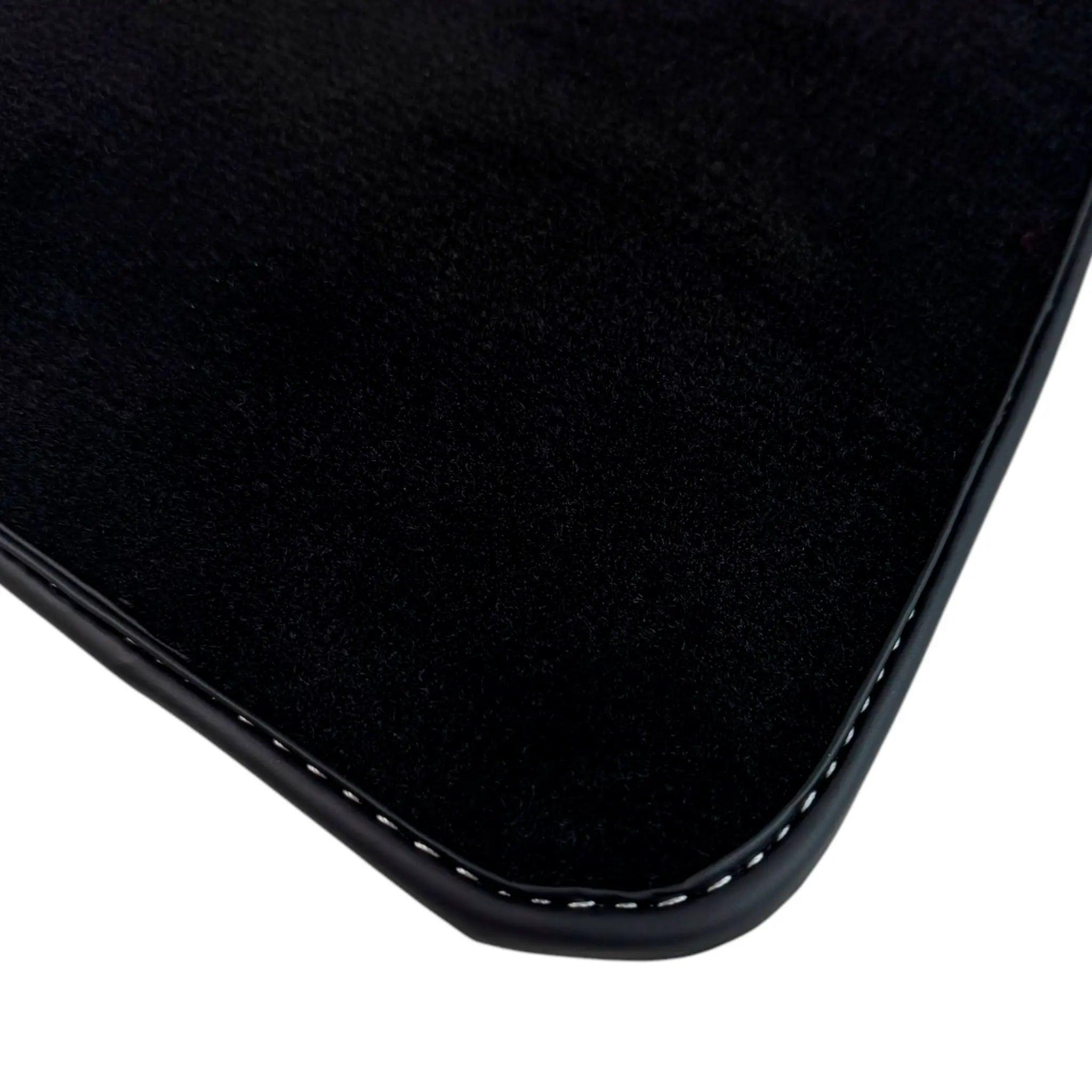 Black Floor Mats for Rolls Royce Spectre (2023-2024) with White Leather