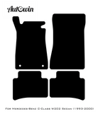 Black Leather Floor Mats For Mercedes Benz C-Class W202 Sedan (1993-2000) | ER56 Design - AutoWin