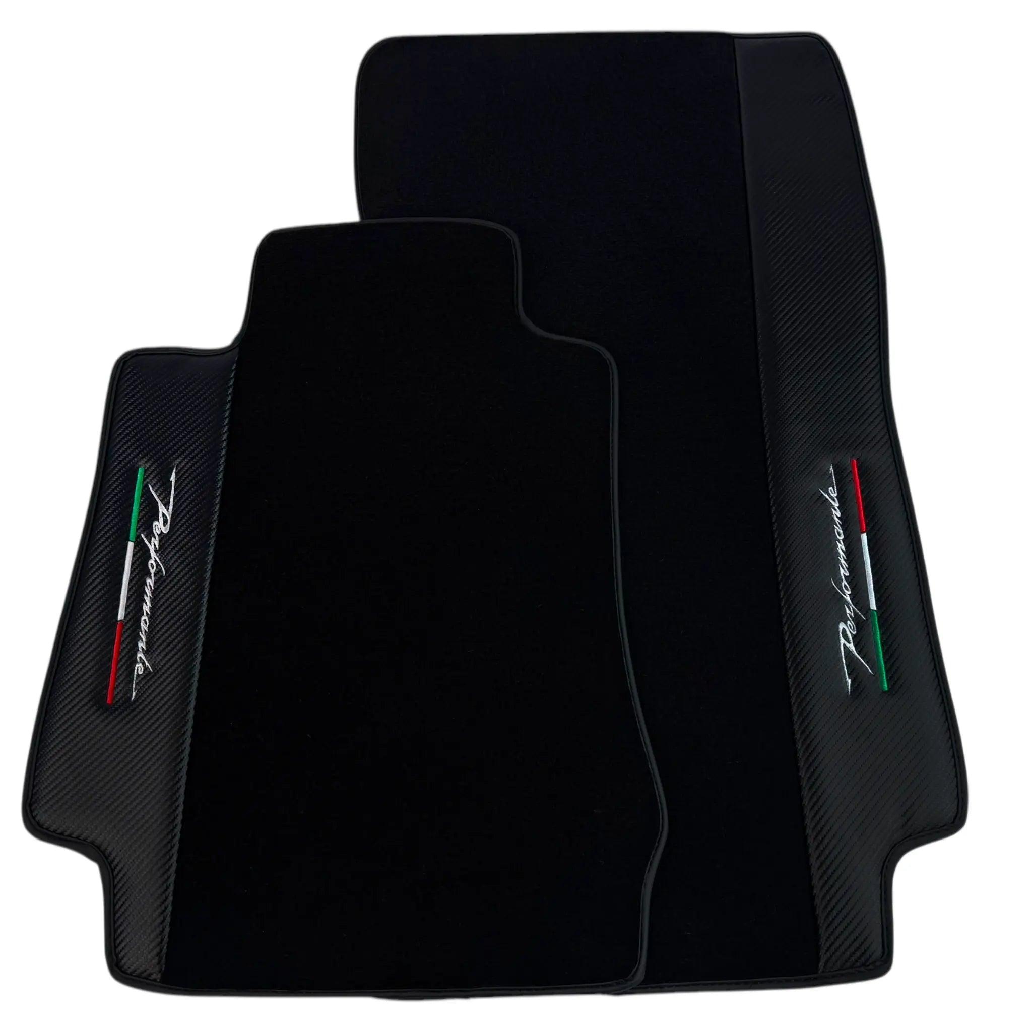 Carbon Fiber Black Floor Mats for Alfa Romeo Giulia (1962-1978) | Performante