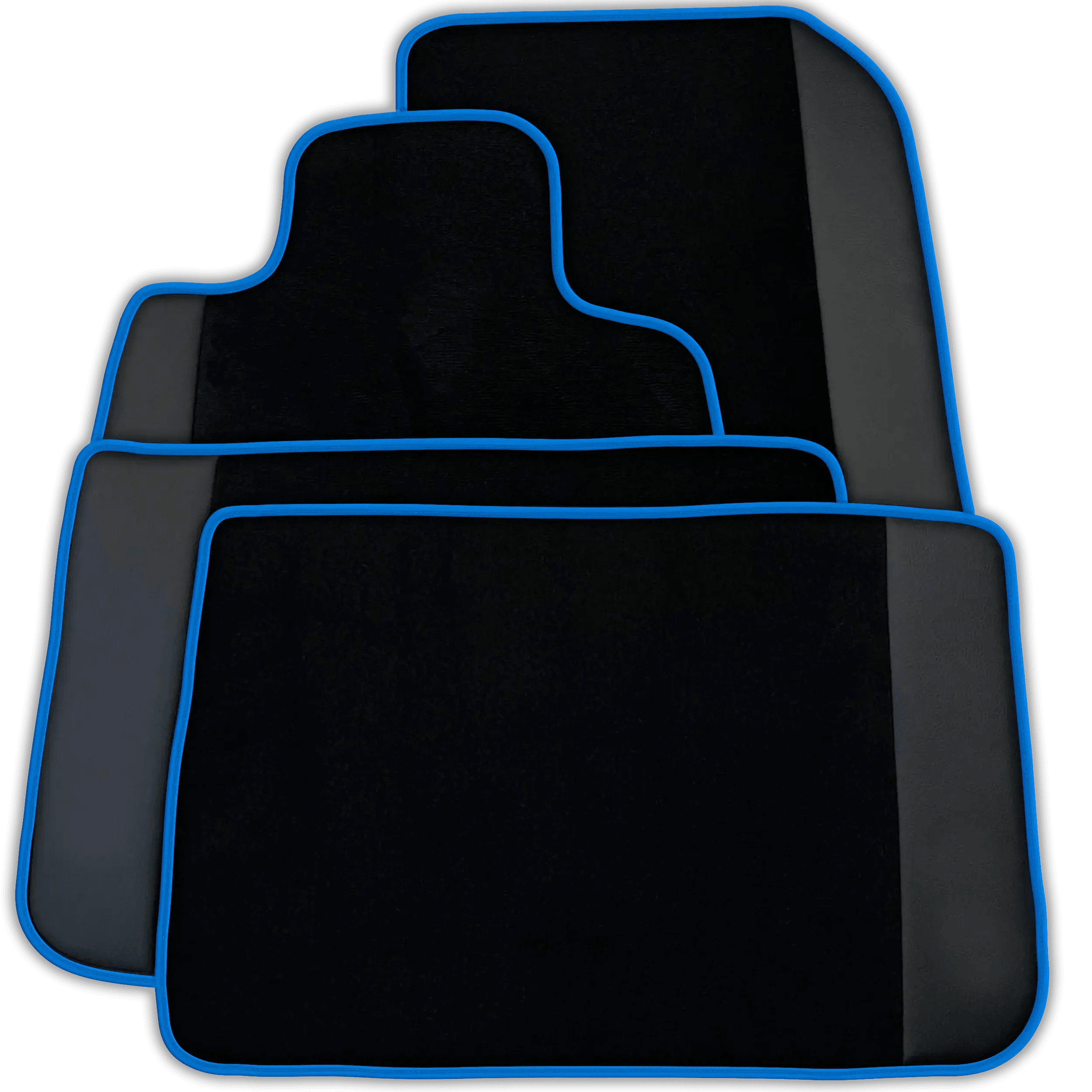 Custom Black Floor Mats for Rolls Royce Cullinan with Black Leather