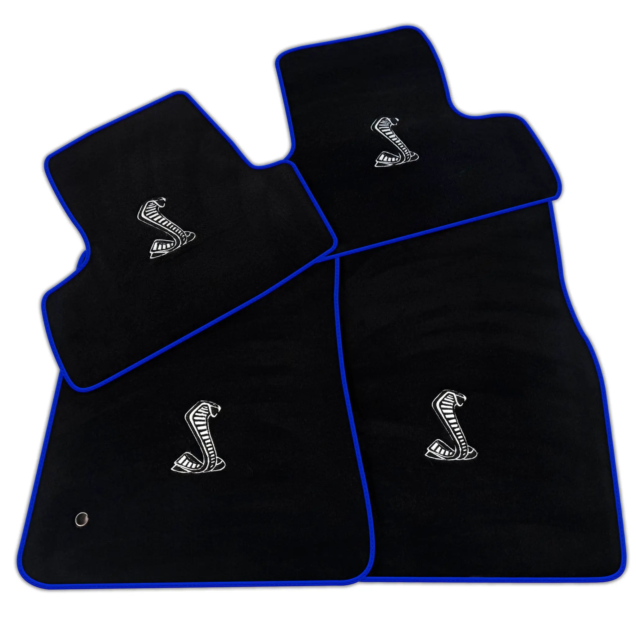 Customizable Black Floor Mats for Ford Mustang VI (2015-2023) with Snake