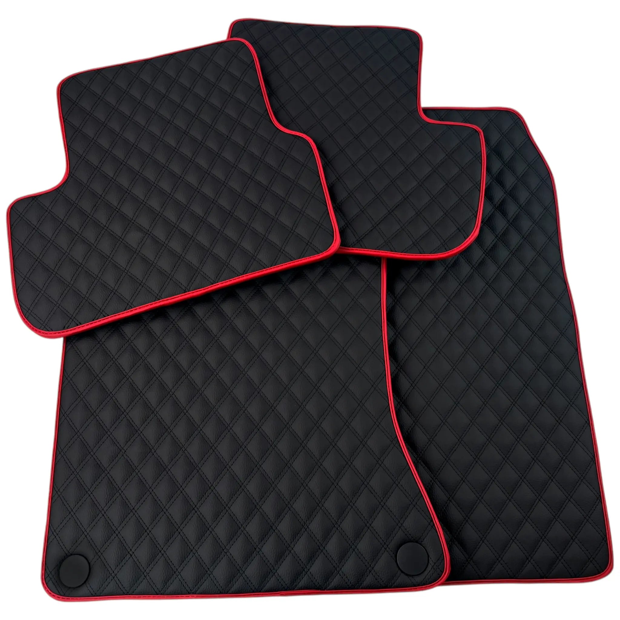 Custom Black Leather Floor Mats for Mercedes CLA C117 (2013-2019)