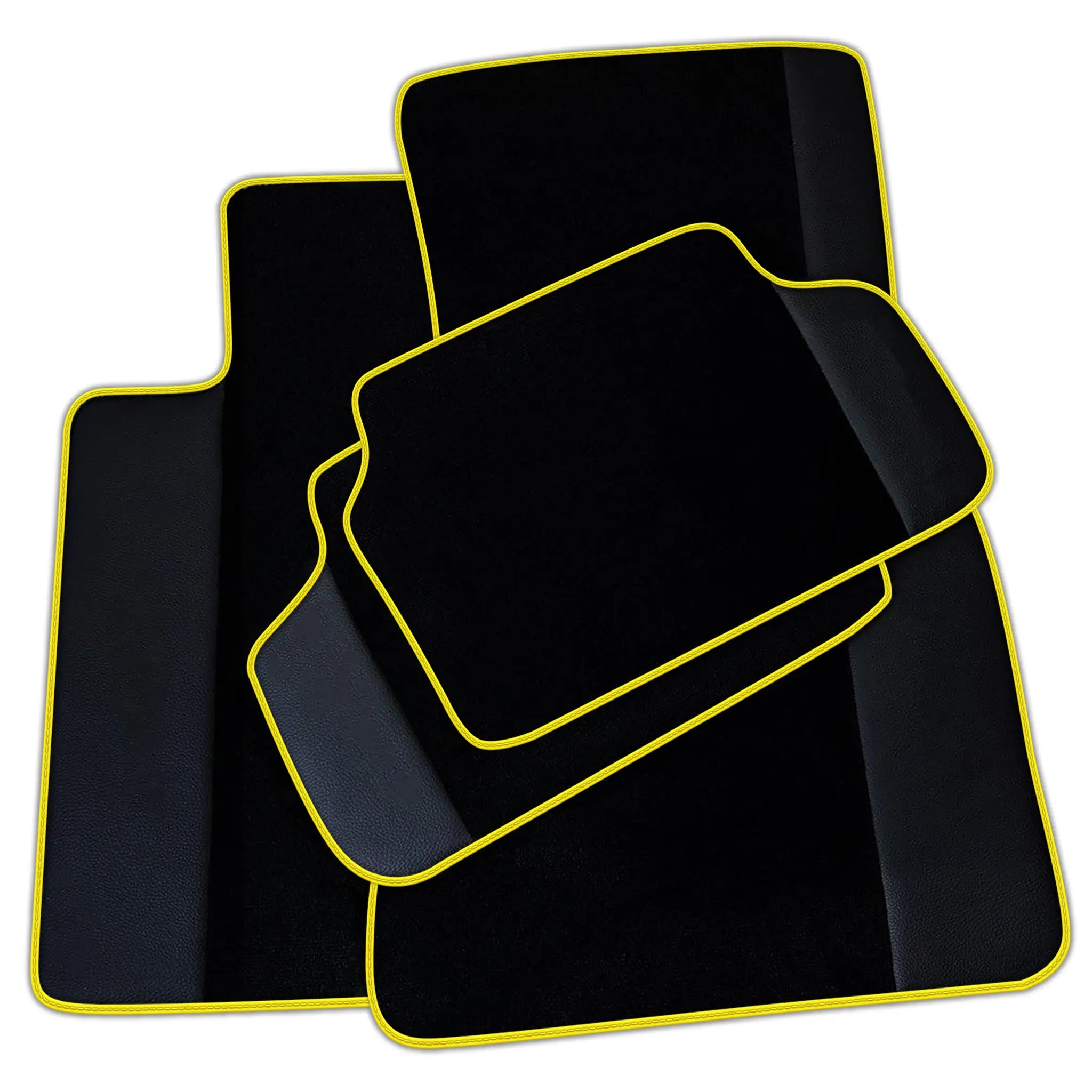 Customizable Black Mats For BMW 7 Series E32 With Leather