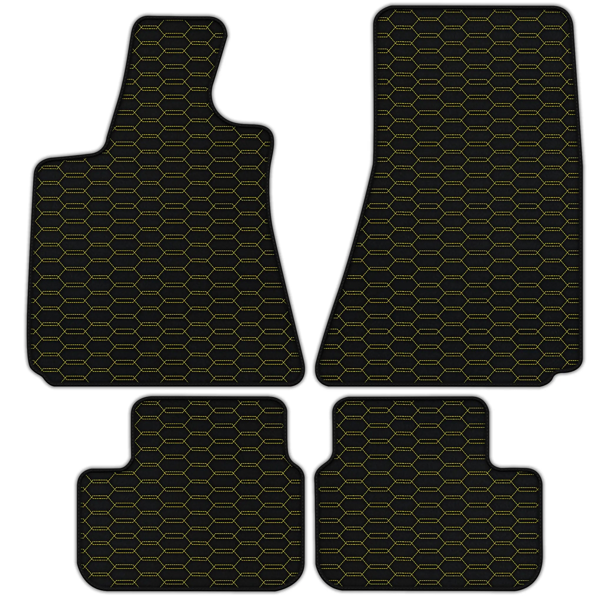 Customizable Hexagon Leather Floor Mats for Maserati Ghibli 2013-2022