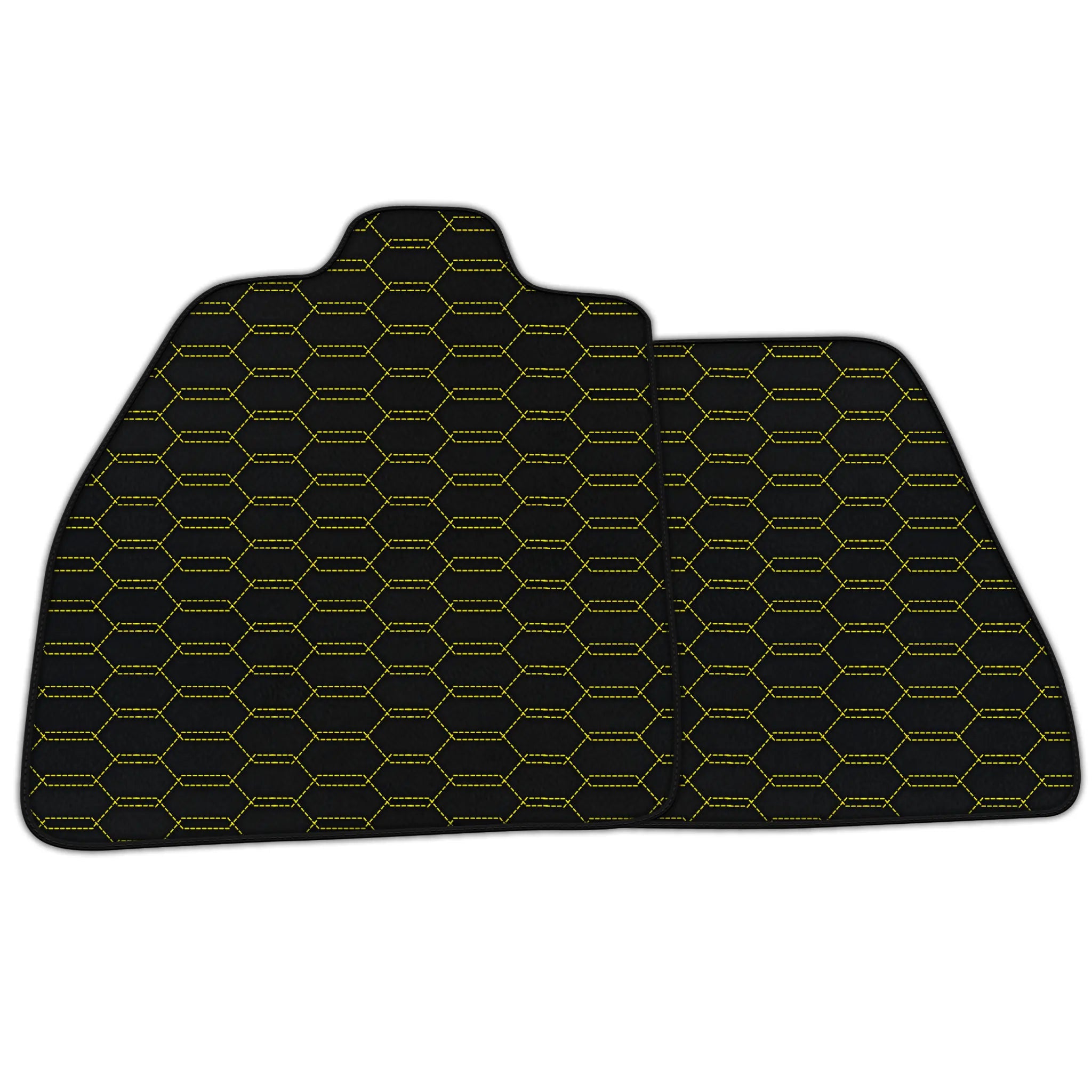 Customizable Leather Floor Mats with Hexagon Hex Pattern for Maserati MC20 (2020-2023)