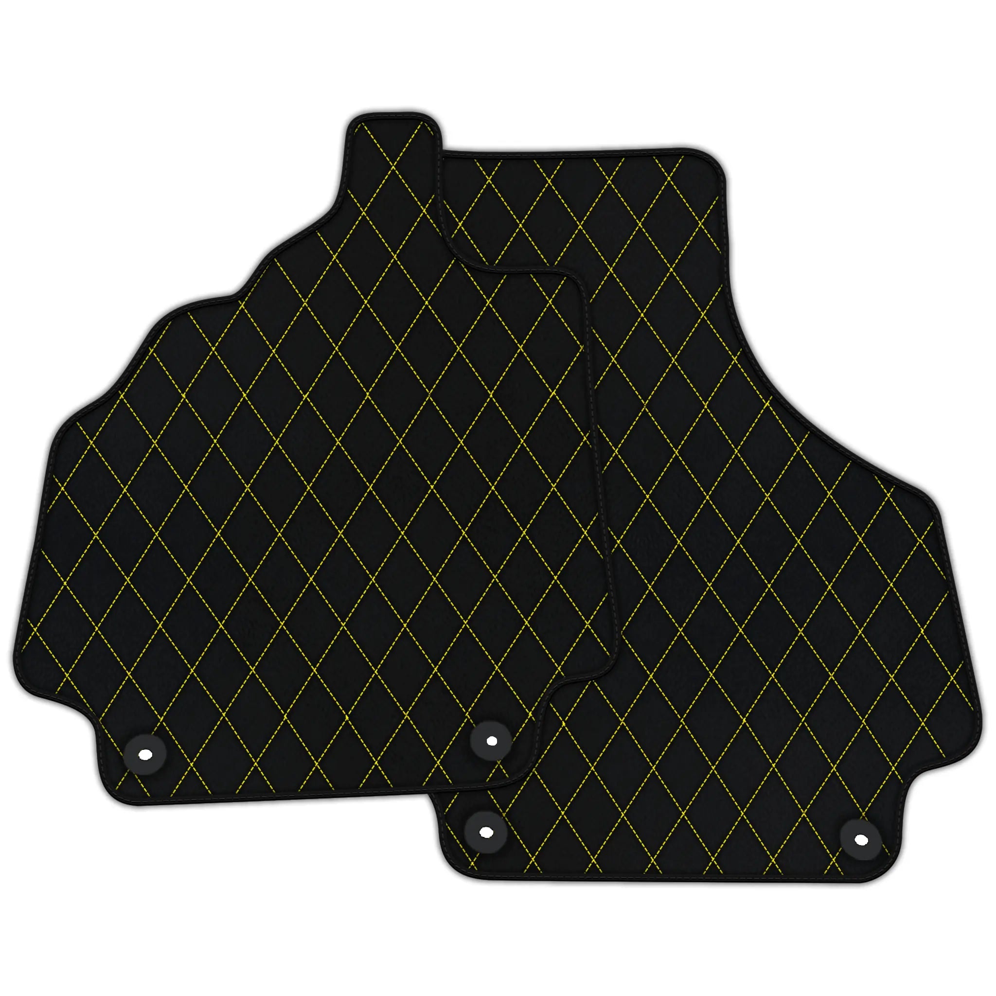 Customizable Leather Floor Mats with Single Diamond Pattern for Audi R8 (2007-2015)