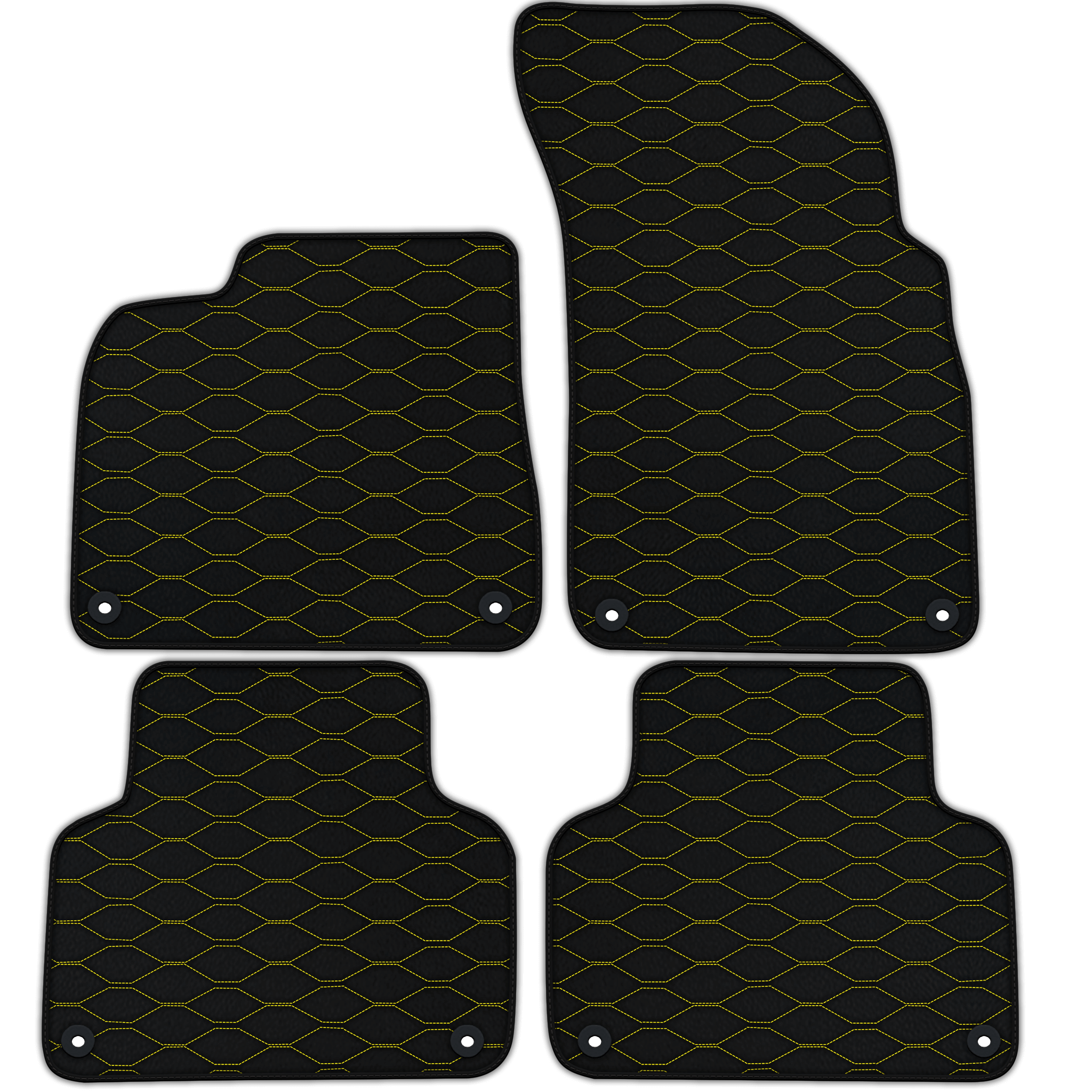 Customizable Leather Floor Mats with Viper Hex Pattern for Bentley Bentayga (2015-2023)