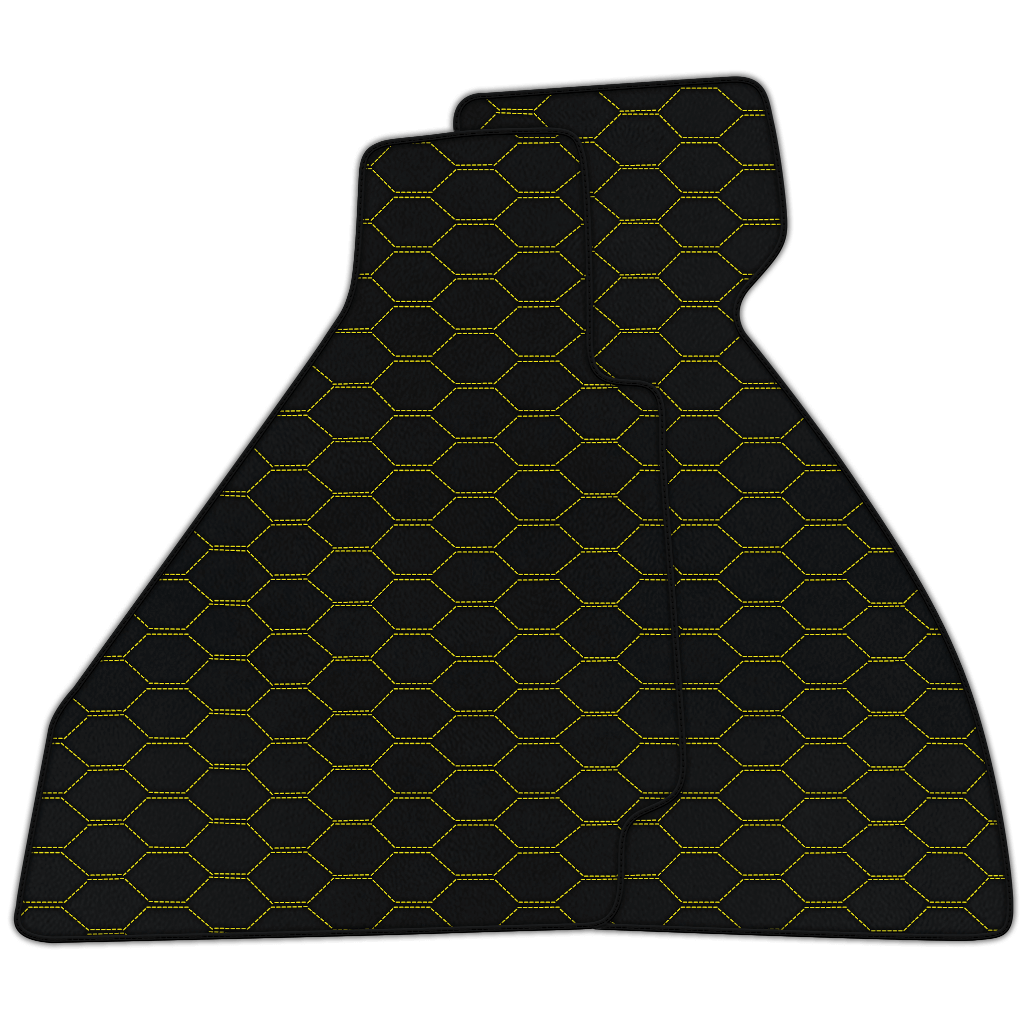 Customizable Leather Floor Mats with Divario Pattern for Ferrari 328 GTB (1985-1989)