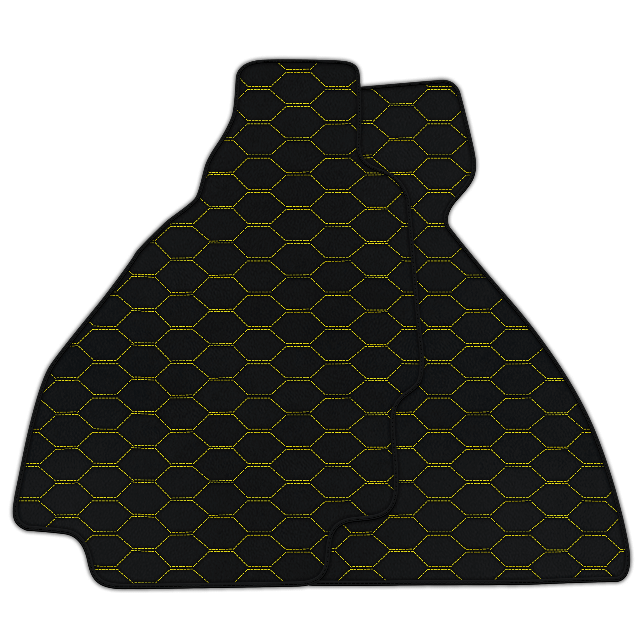 Customizable Leather Floor Mats with Divario Pattern for Ferrari 328 GTB (1985-1989)