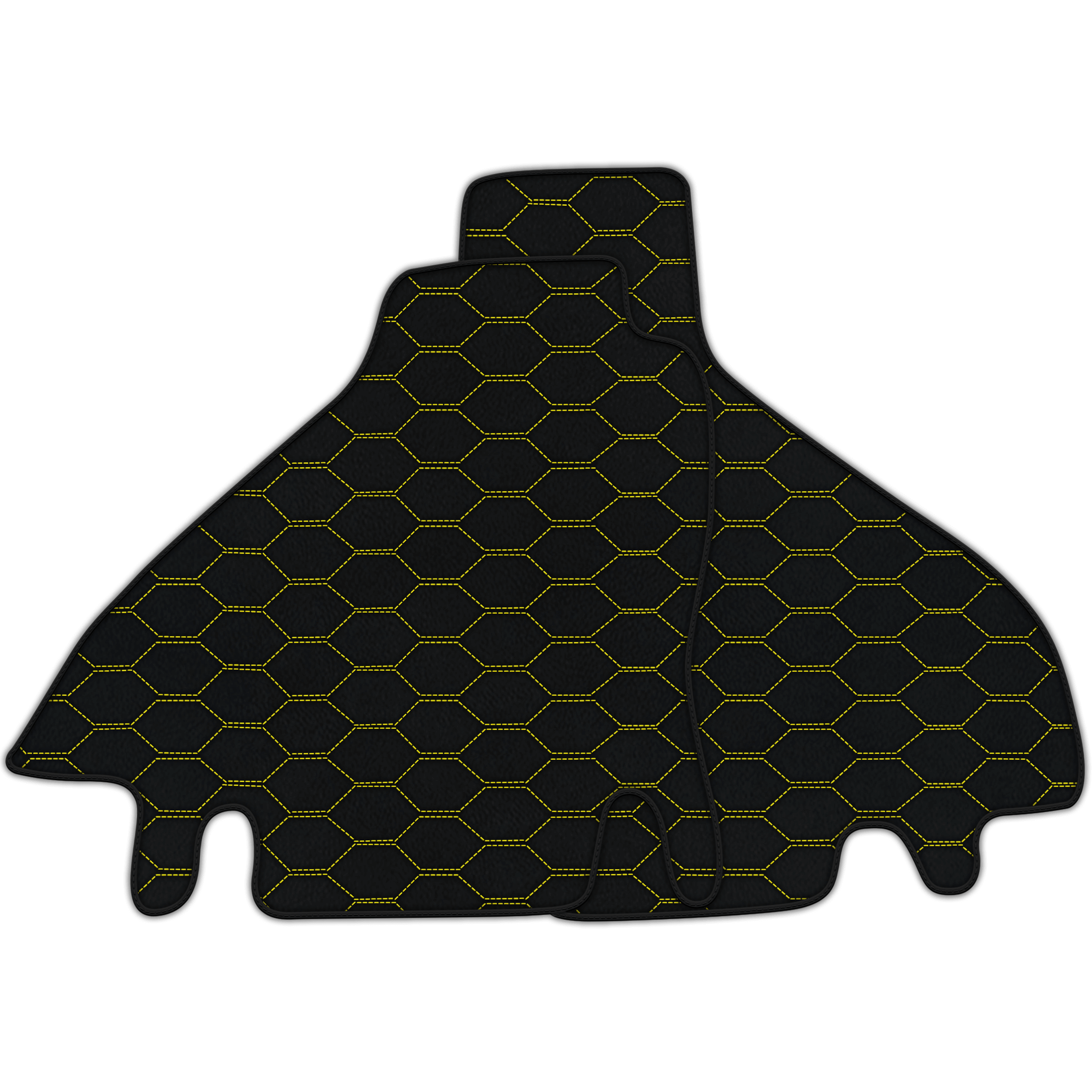 Customizable Leather Floor Mats with Divario Pattern for Ferrari Testarossa (1984-1996)