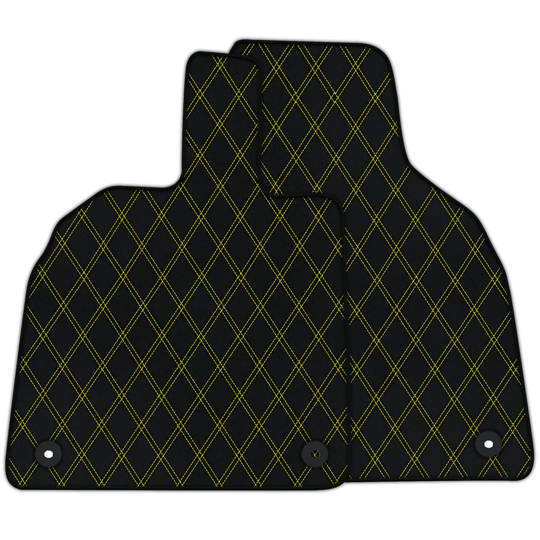 Customizable Leather Floor Mats with Double Diamond Pattern for Lamborghini Aventador (2012-2022)