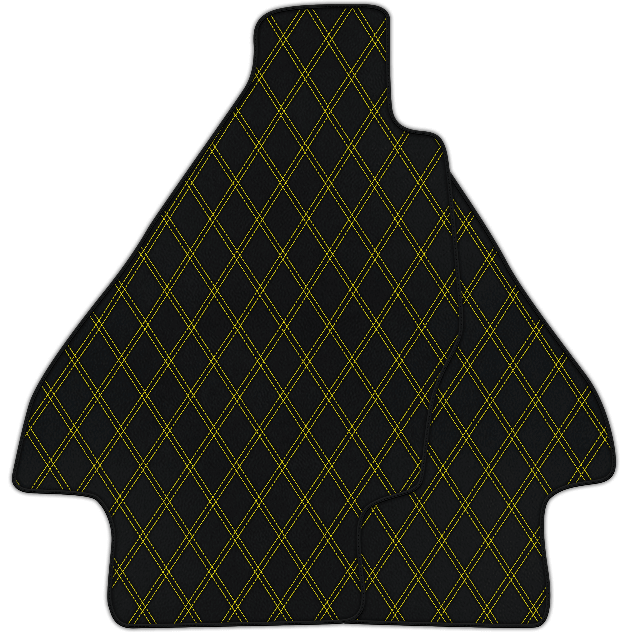 Customizable Leather Floor Mats with Double Diamond Pattern for Ferrari Dino GT4 (1973-1979)