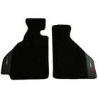 Black Floor Mats for Ferrari 348 TS (1989-1995) with Leather | Italian Edition - AutoWin