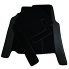 Custom Black Floor Mats For Ferrari 456 (1992-2003) With Leather - AutoWin