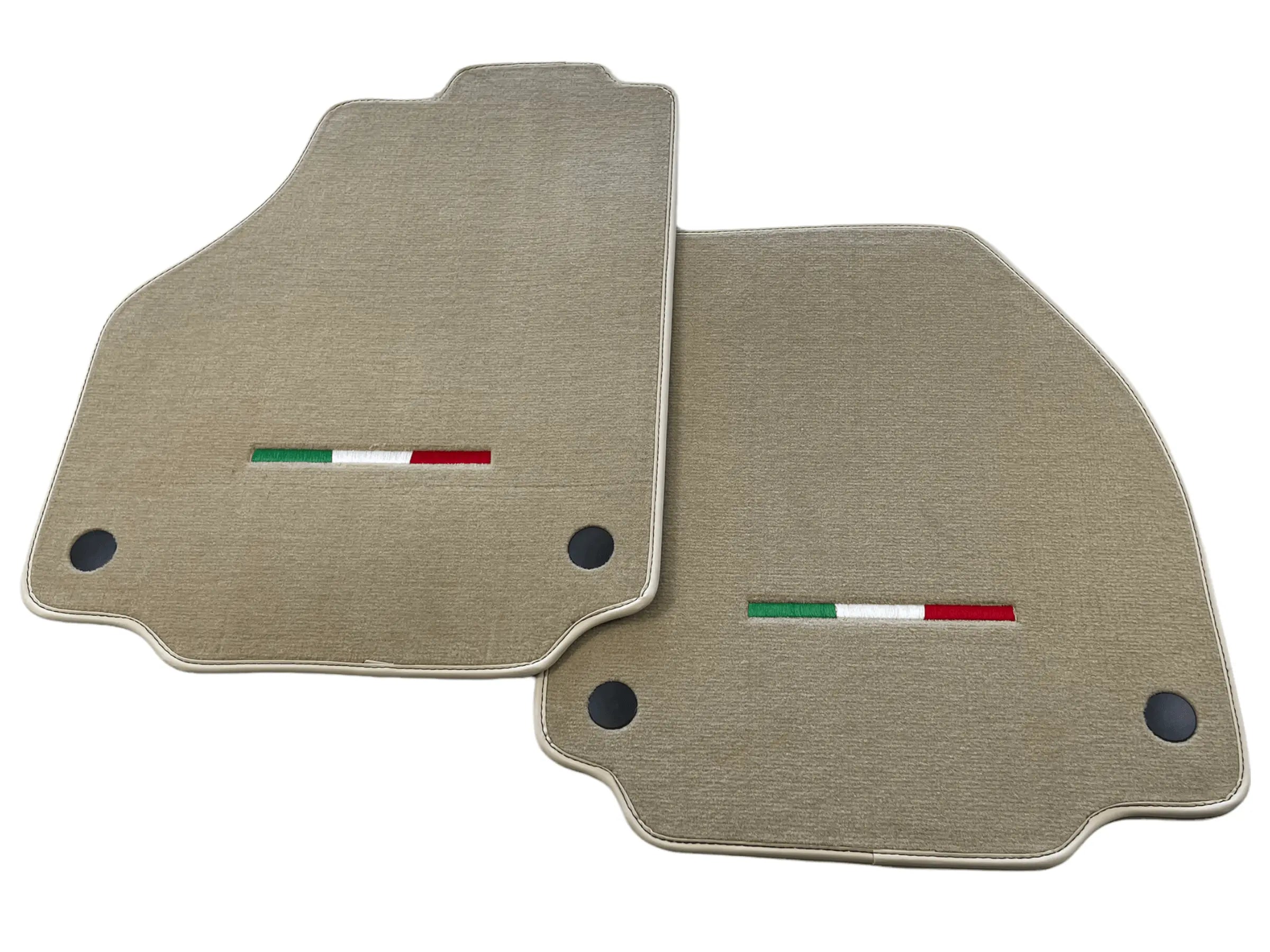 Floor Mats For Ferrari 488 2015-2022 Beige Autowin Brand Italian Edition - AutoWin