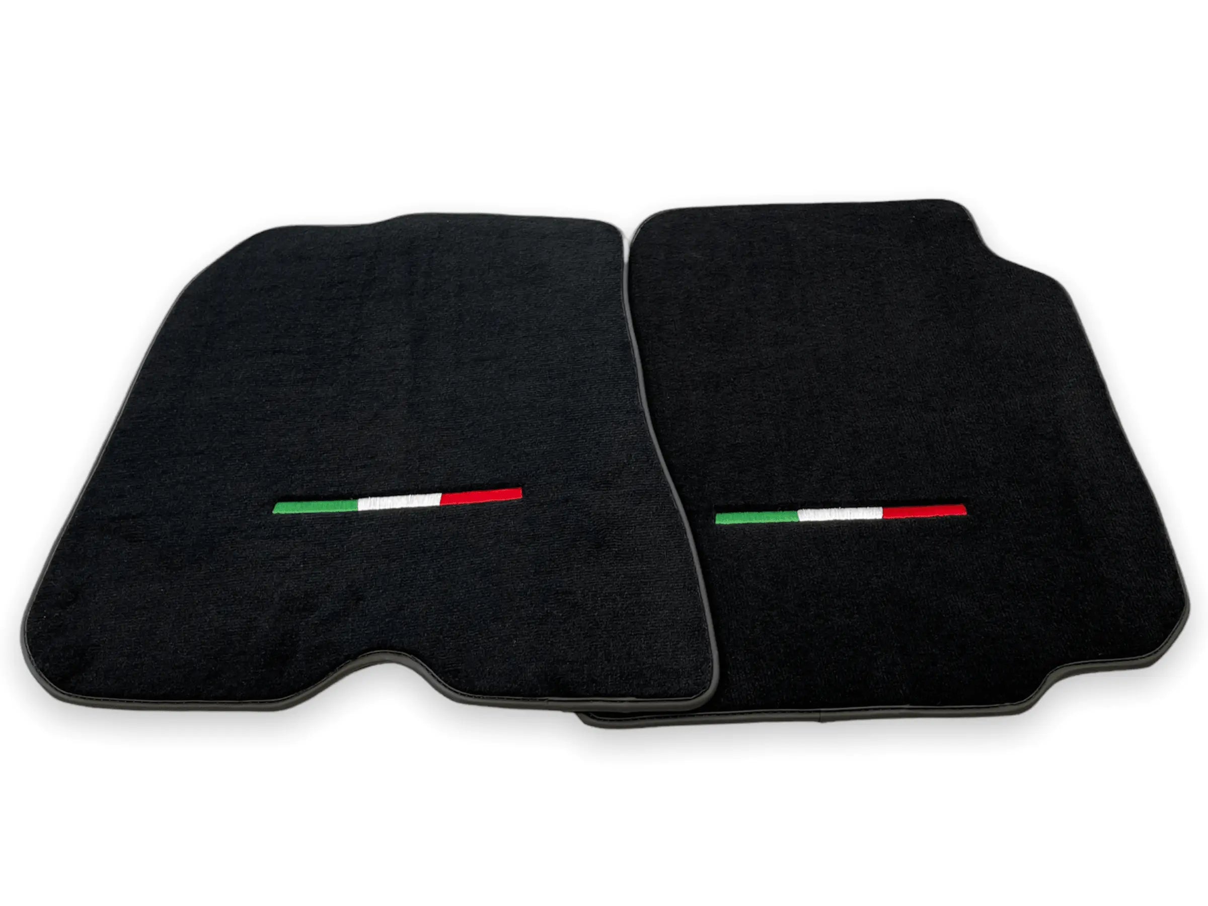 Floor Mats For Ferrari 812 GTS (2018-2023) Black Tailored Carpets With Italian Emblem - AutoWin