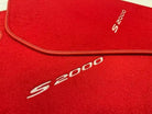 Floor Mats For Honda S2000 1999–2004 Red Tailored With White S2000 Logo - AutoWin