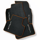 Floor Mats For Lamborghini Urus Black Tailored With Orange Rounds Carpets - AutoWin