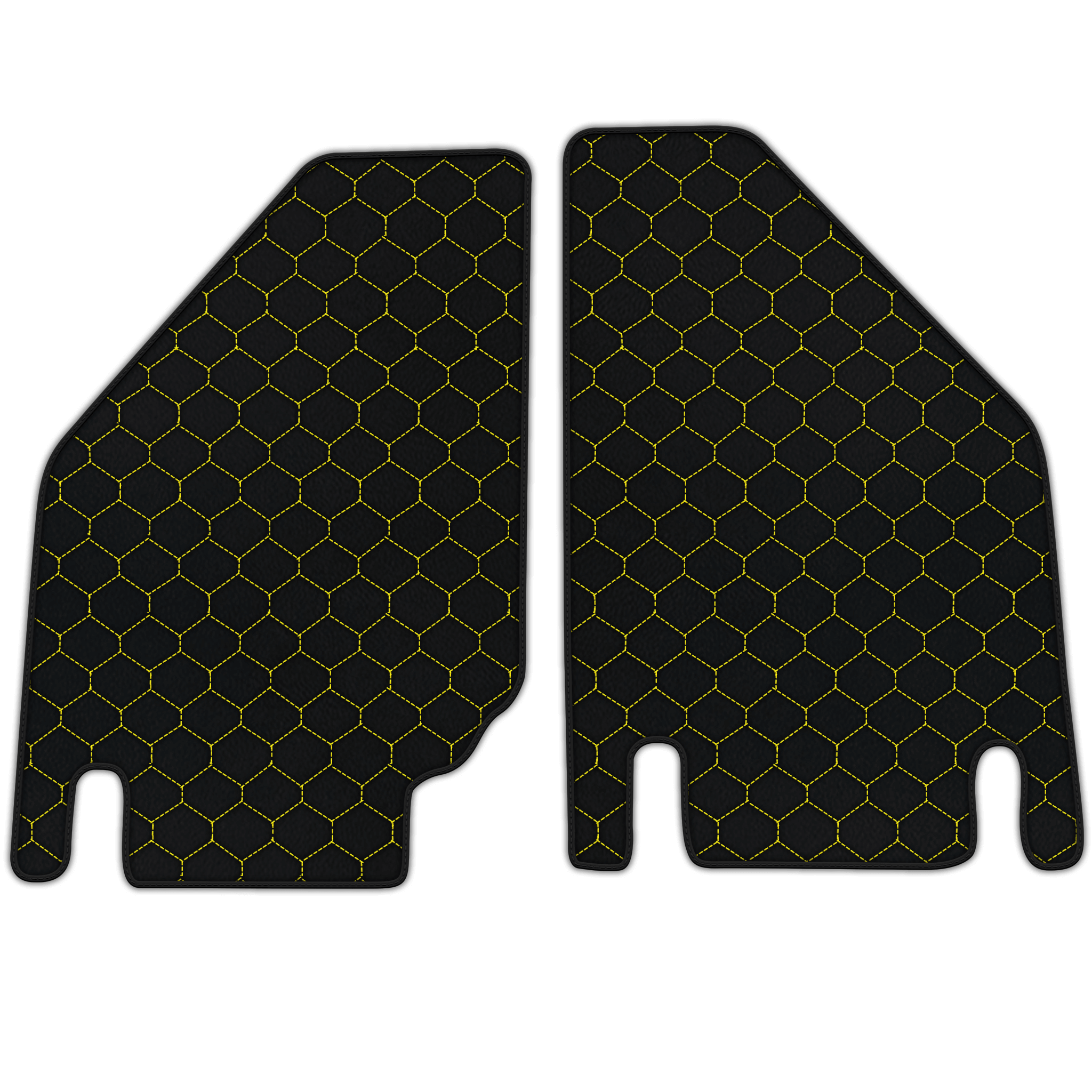 Customizable Leather Floor Mats with Hexagon Hex Pattern for Lamborghini Countach (1974–1990)