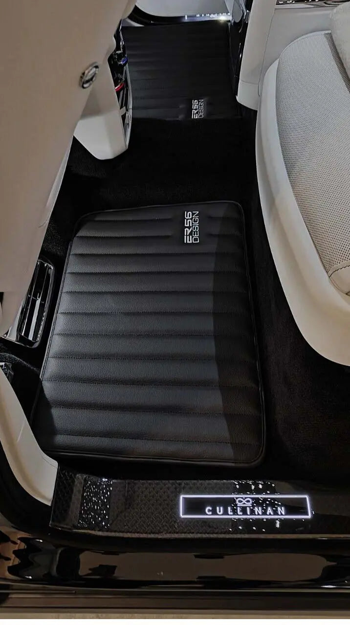 Leather Floor Mats For Rolls Royce Cullinan Rr31 2018-2023 ER56 Design Brand