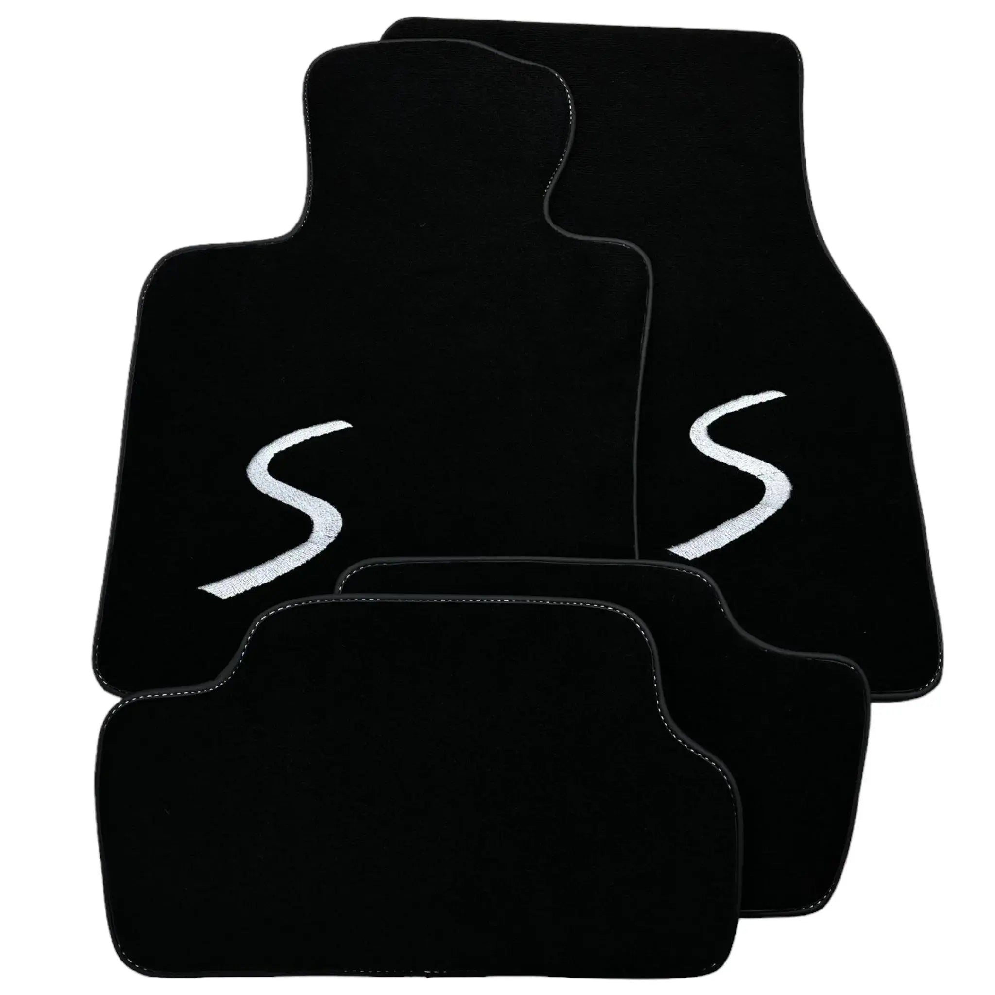 Black Floor Mats for Mini Cooper / One F55 5-Doors (2015-2023)