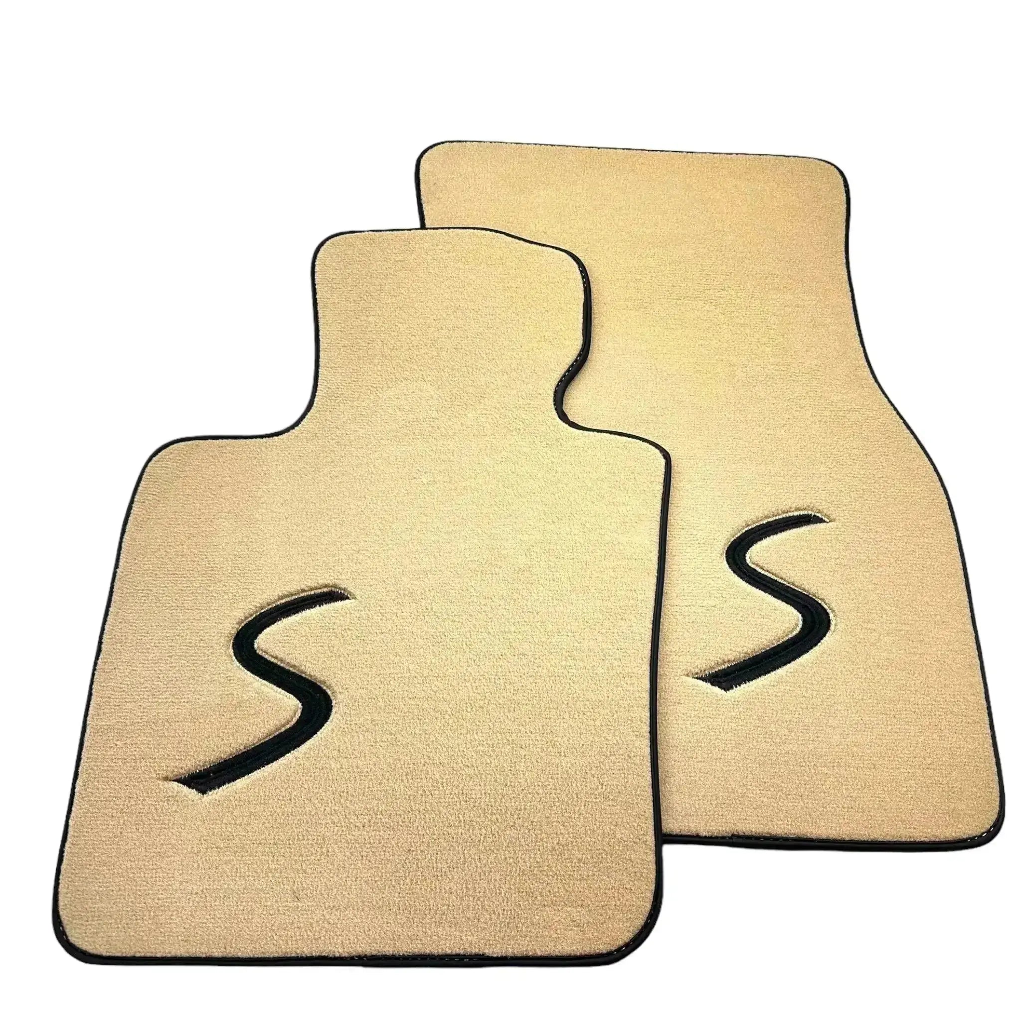 Beige Floor Mats for Mini Cooper / One F56 3-Doors (2014-2023)