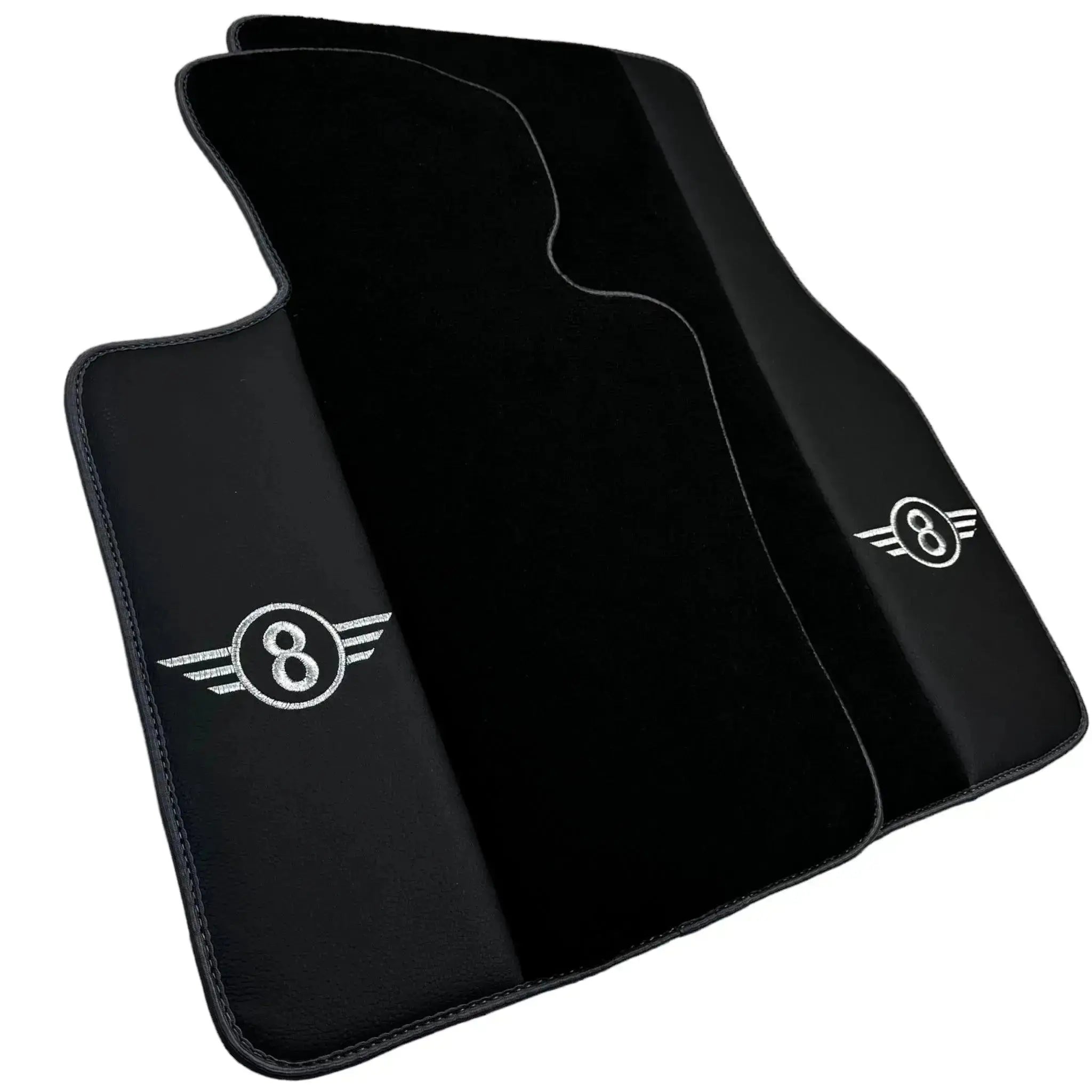 Black Floor Mats for Mini Cooper / One F56 3-Doors (2014-2023) with Gray Trim