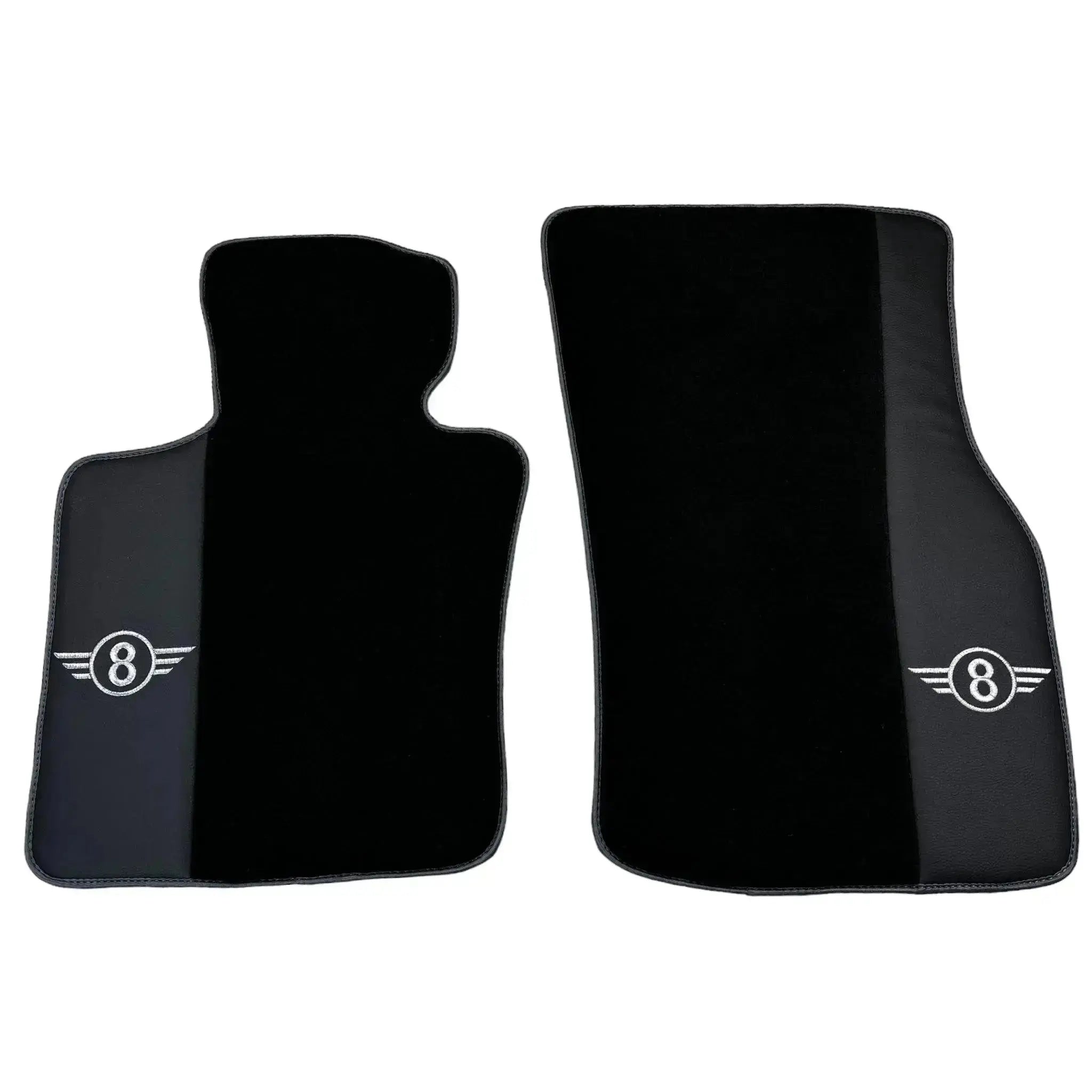 Black Floor Mats for Mini Cooper / One F56 3-Doors (2014-2023) with Gray Trim