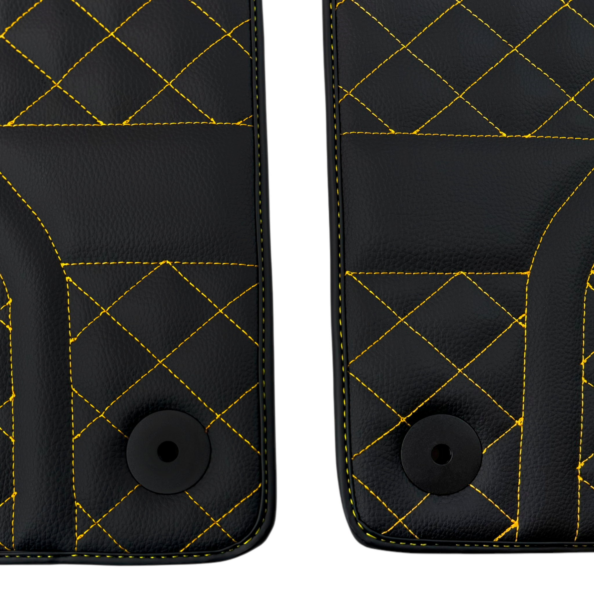 Black Leather Floor Mats for Lamborghini Aventador | Autowin